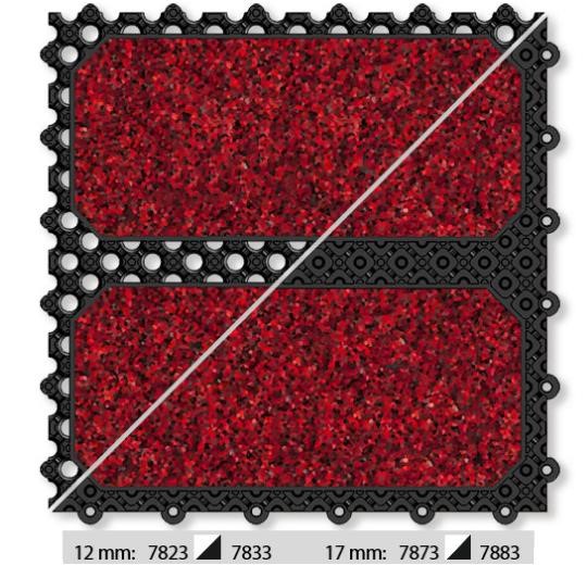 Forbo Coral Coral Click 12 mm dicht Cardinal Red 24x24