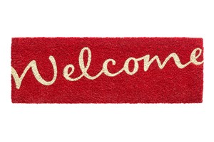 Hamat Ruco print welcome 147 720 red 26x75